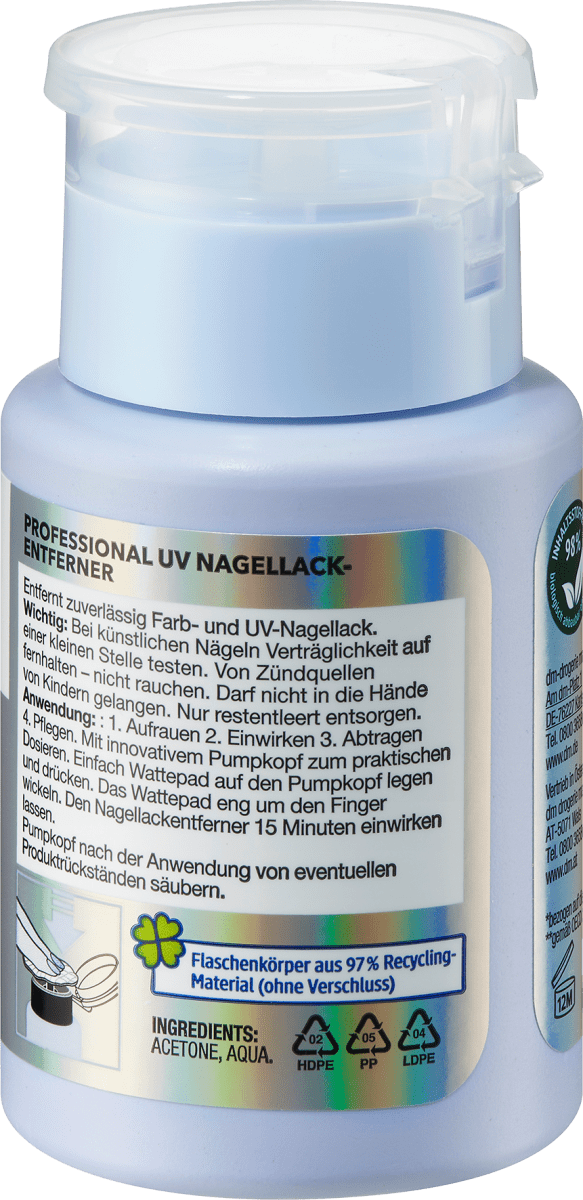UV Nagellackentferner Professional acetonhaltig, 125 ml