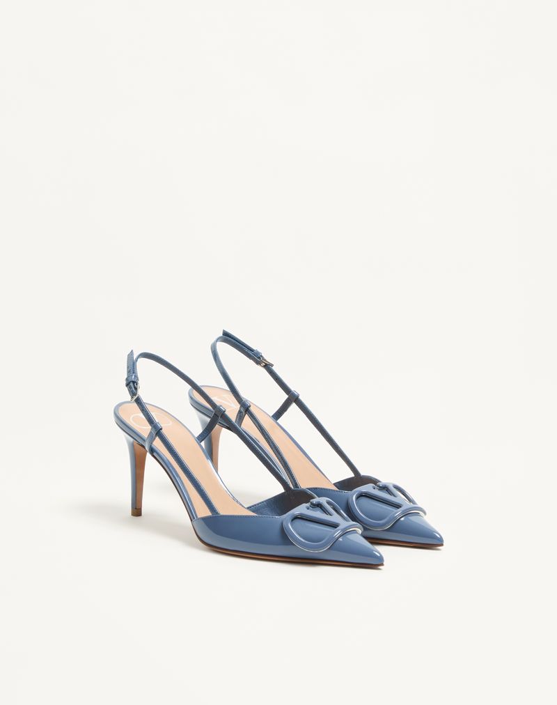 VLogo Signature Patent Slingback Pump 80mm