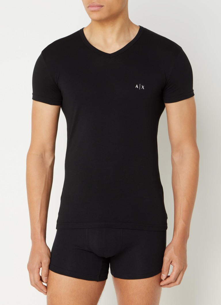 Set di 2 t-shirt con scollo a V Armani Exchange