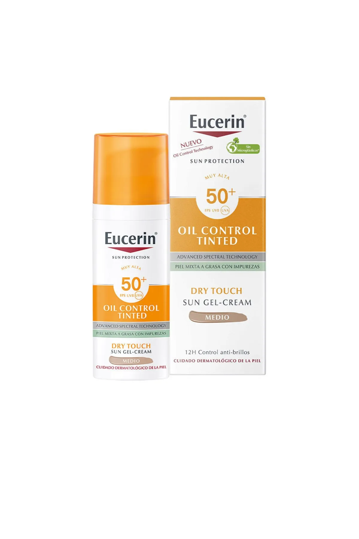 Eucerin  Sonnenschutz Oil Control Dry Touch Spf50+ Getönt #medium Eucerin 50 ml