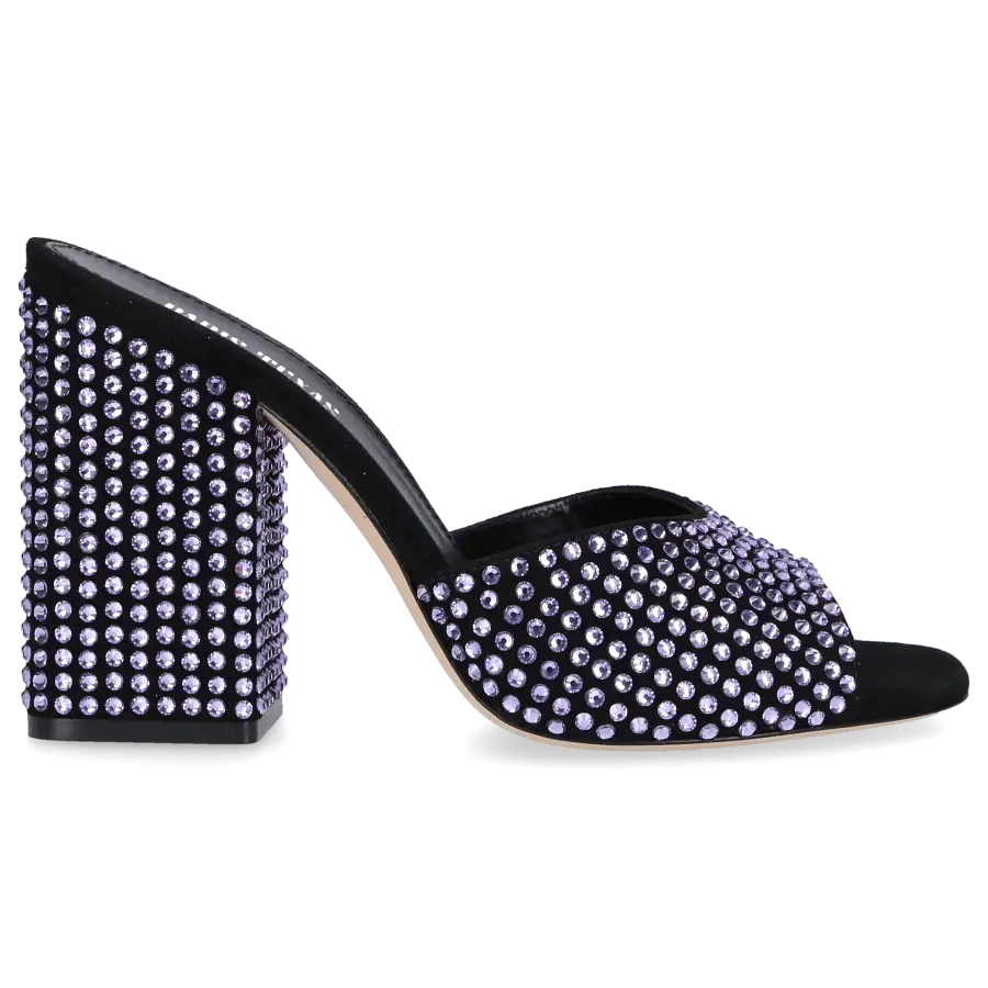 Paris Texas - Pantoletten HOLLY ANJA Veloursleder - schwarz