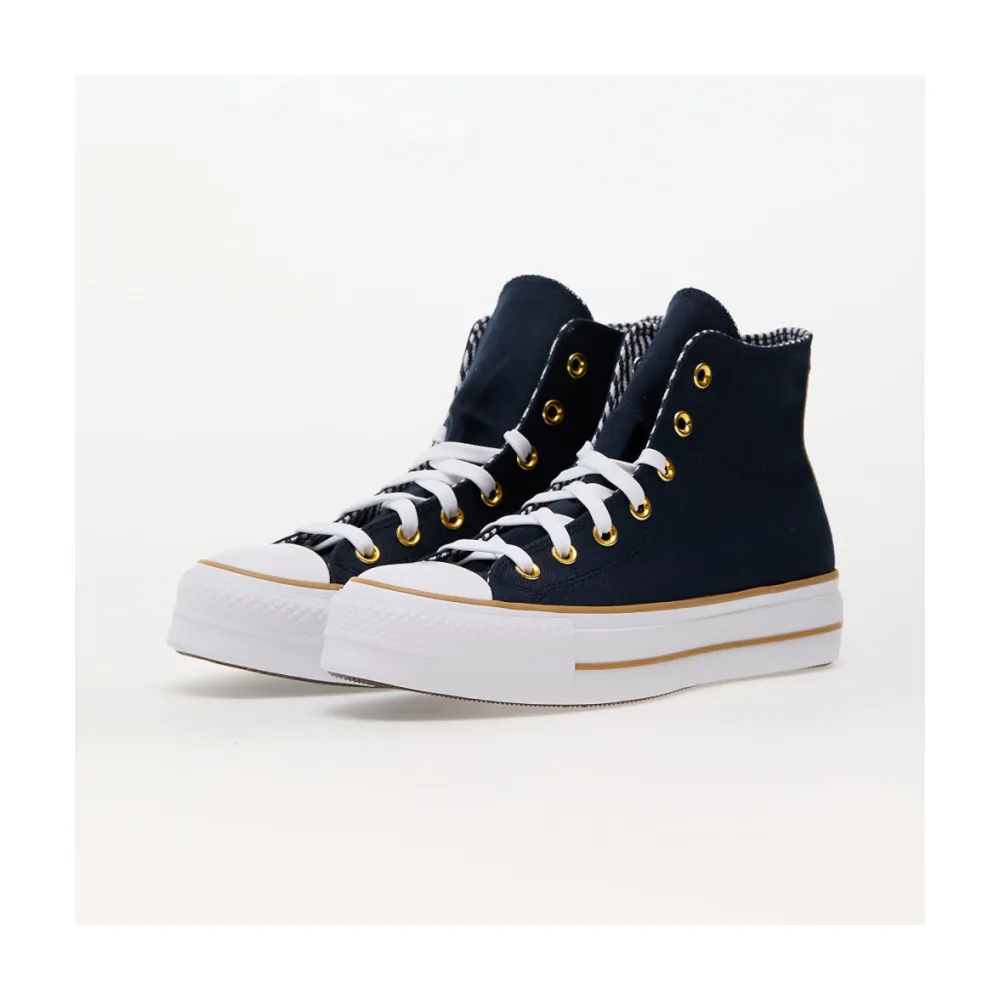 Converse Chuck Taylor All Star Lift Platform Herringbone Stripe A08860C / blau