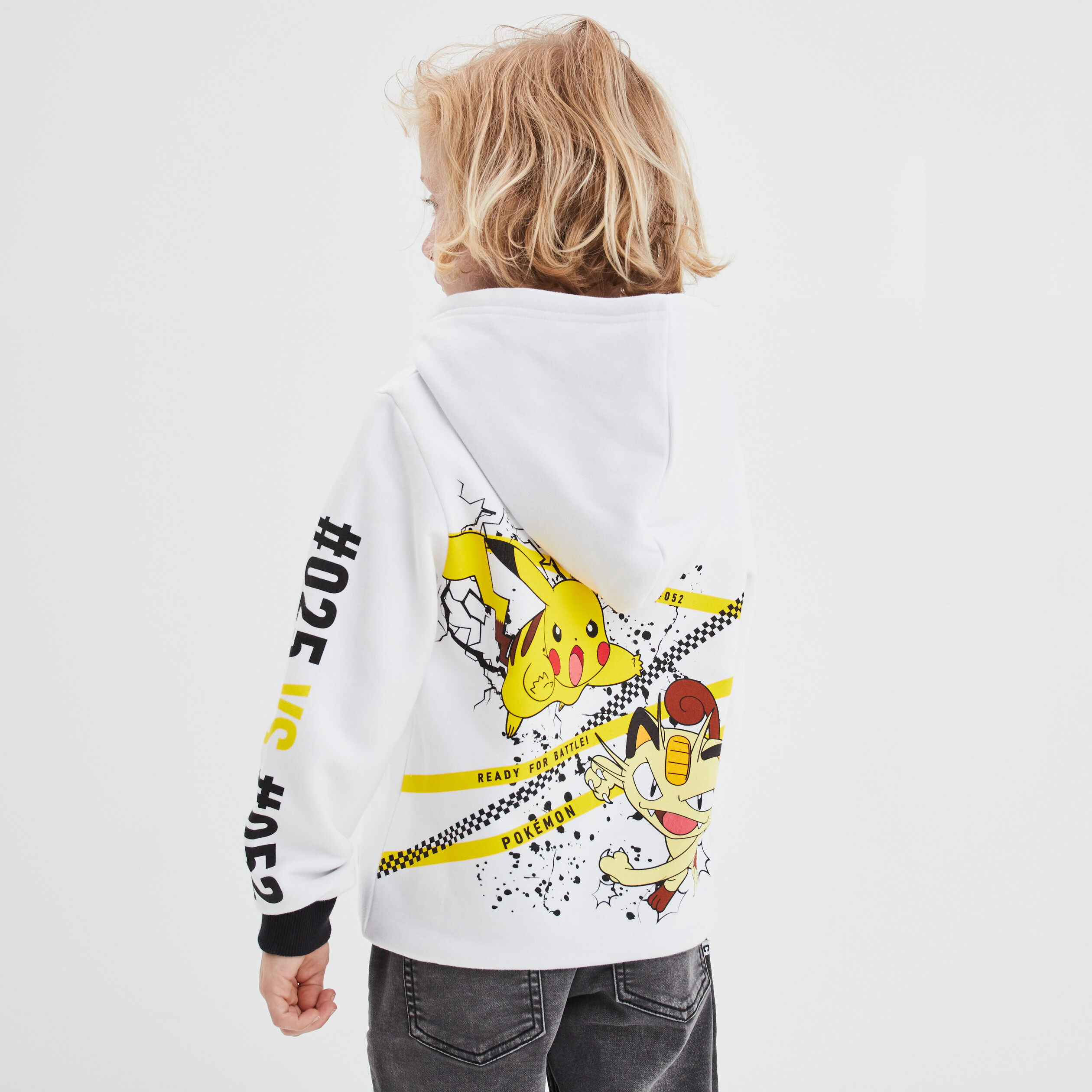 Sweat à capuche hoodie Pokémon blanc garçon | La Halle