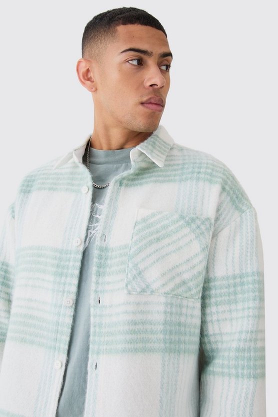 Kastiges kariertes Overshirt