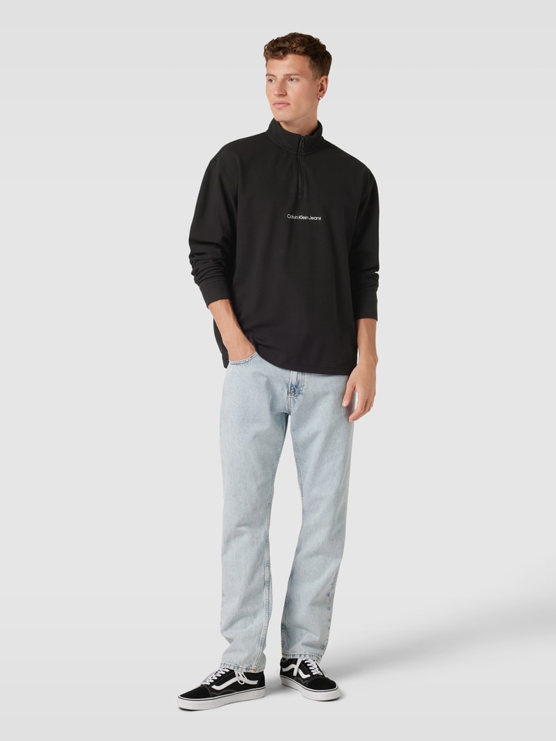 Longsleeve mit Stehkragen in black