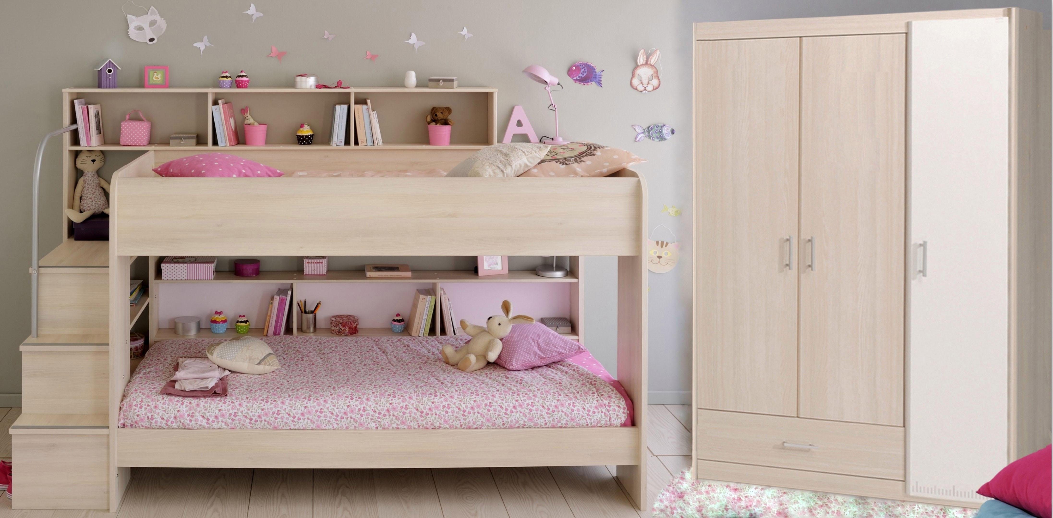 Parisot Jugendzimmer-Set Bibop, (Set, 2-St., Etagenbett, Schrank)