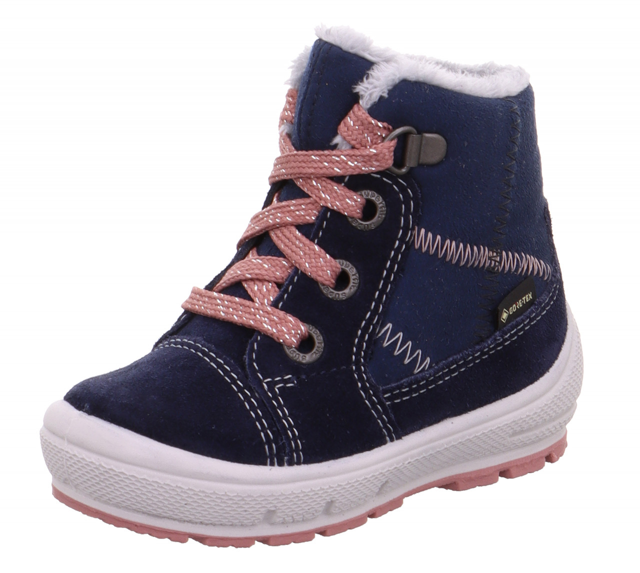 GROOVY - Blau/Rosa Boots mit Schnürung