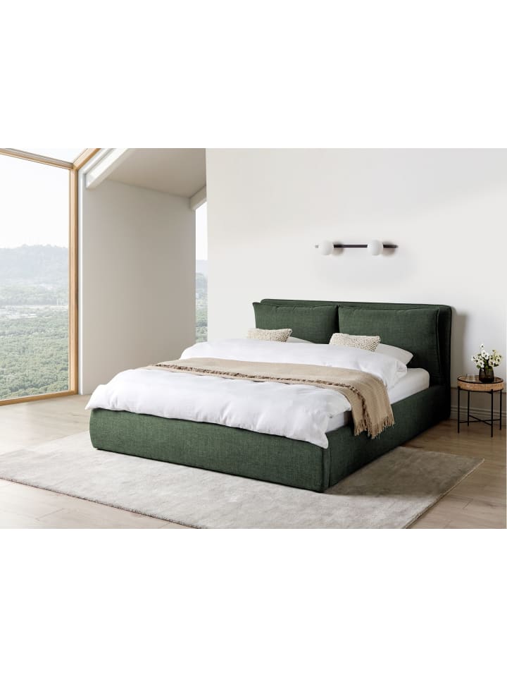 Beliani Doppelbett BAJONNA in Grün - (W) 204 x (H) 102 x (L) 235 cm günstig kaufen onesize