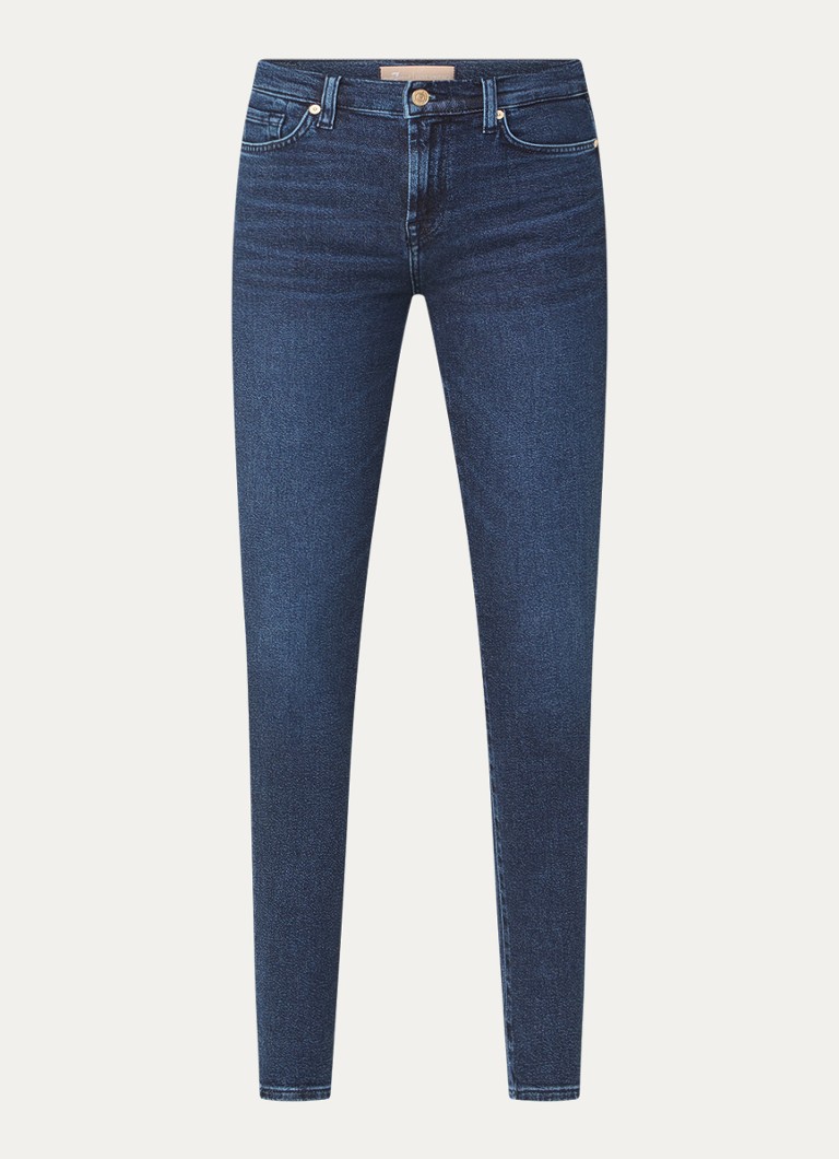 Blugi skinny cu talie medie Roxanne de la For All Mankind, nuanță închisă