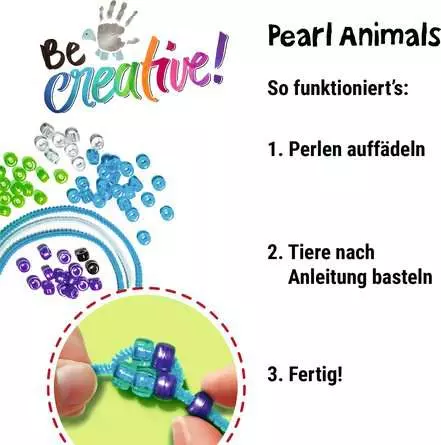 Perlentiere Seepferdchen - Bastelset für Kinder ab 6 Jahren