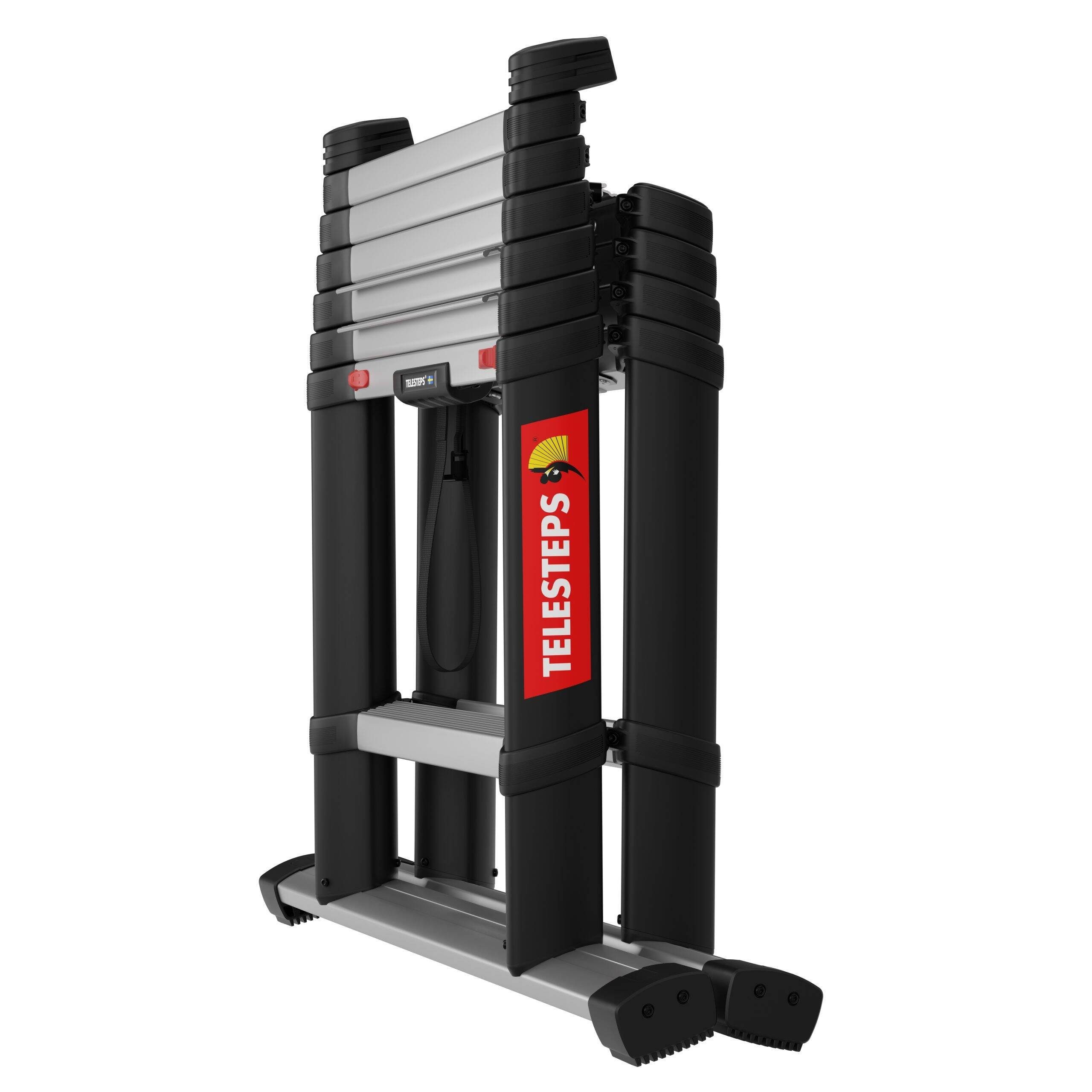 PROREGAL® Teleskopleiter Teleskop-Kombileiter Combi Line 5+2 Stufen