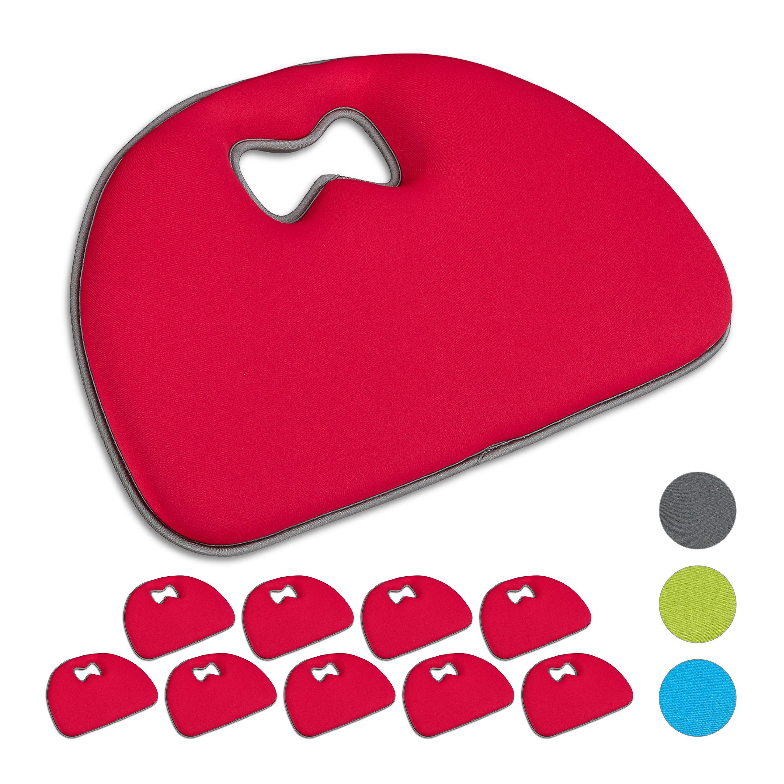 relaxdays Kniekissen 10 x Kniekissen rot