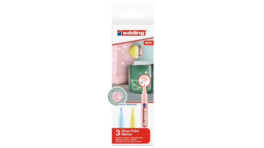 edding Glanzlackmarker Pastell 3er Set