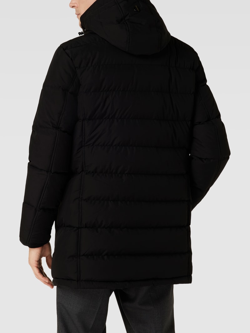 Steppjacke mit Label-Applikation Modell 'CENTAURI' in schwarz
