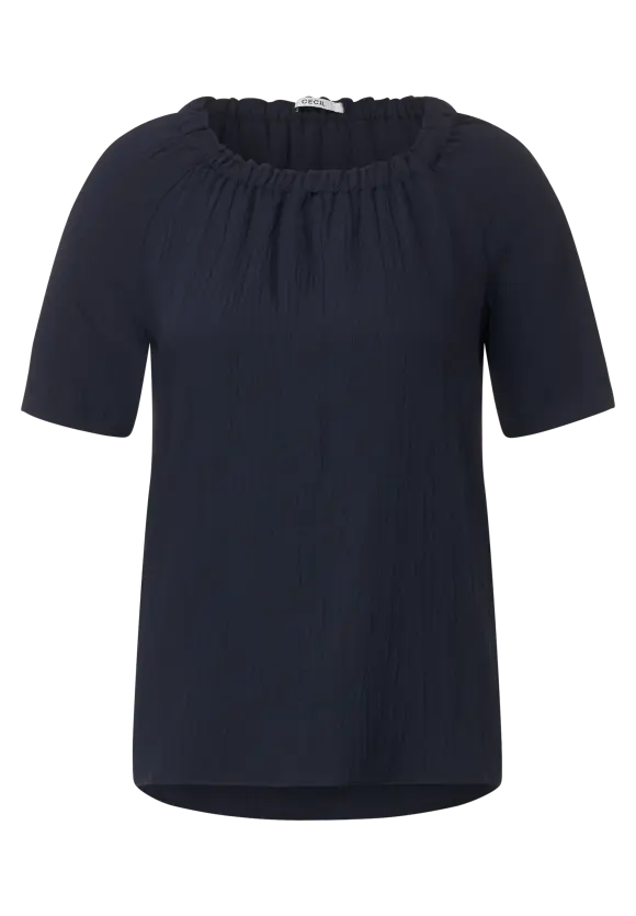 CECIL Unifarbene Struktur Bluse