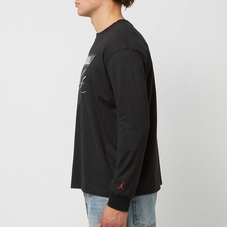 JORDAN Long-Sleeve Graphic Tee black/gym red