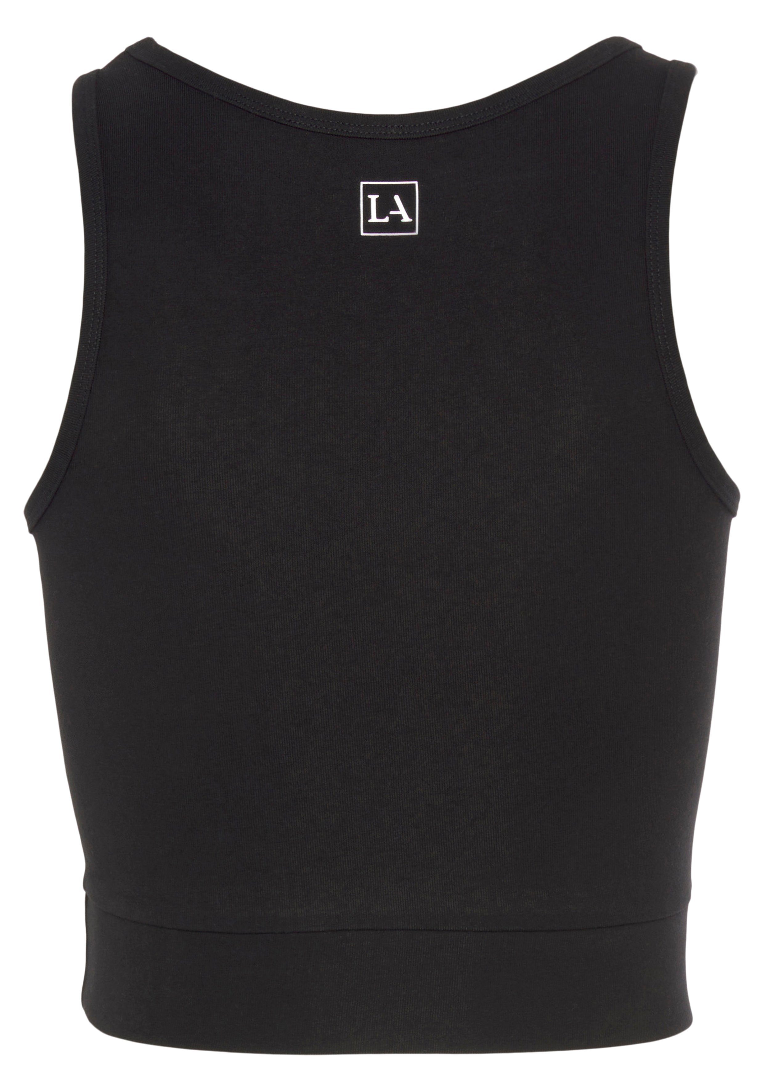 LASCANA ACTIVE Sporttop -Basic-Crop-Top mit breiten Trägern