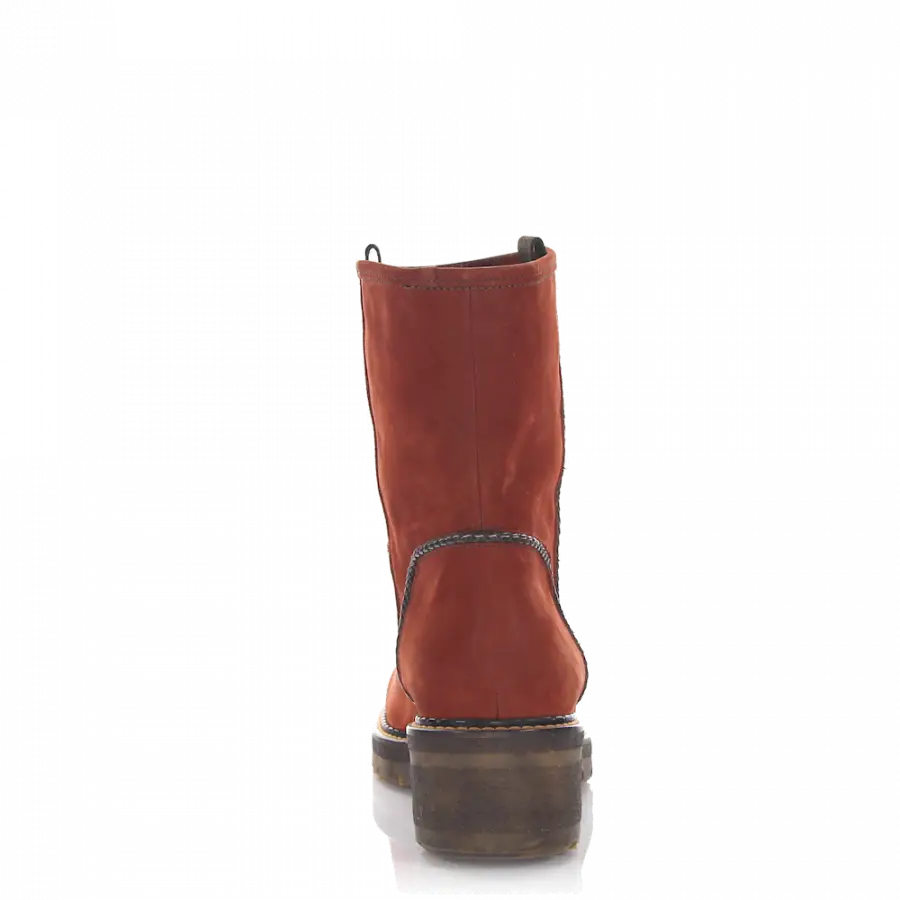 Rossano Bisconti - Stiefeletten Nubukleder Ziernaht - rot