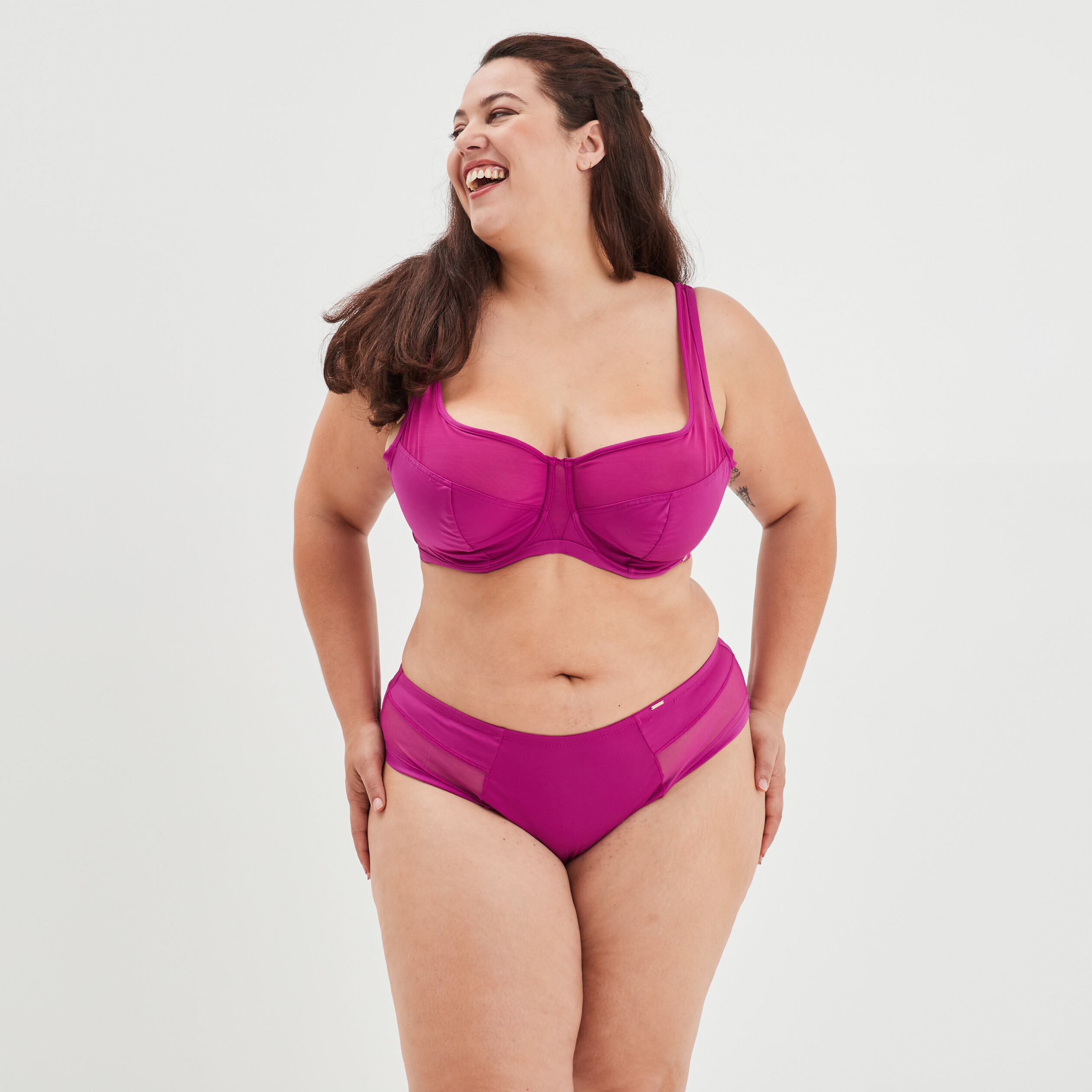 Culotte avec microfibre Izold violet femme grande taille | La Halle