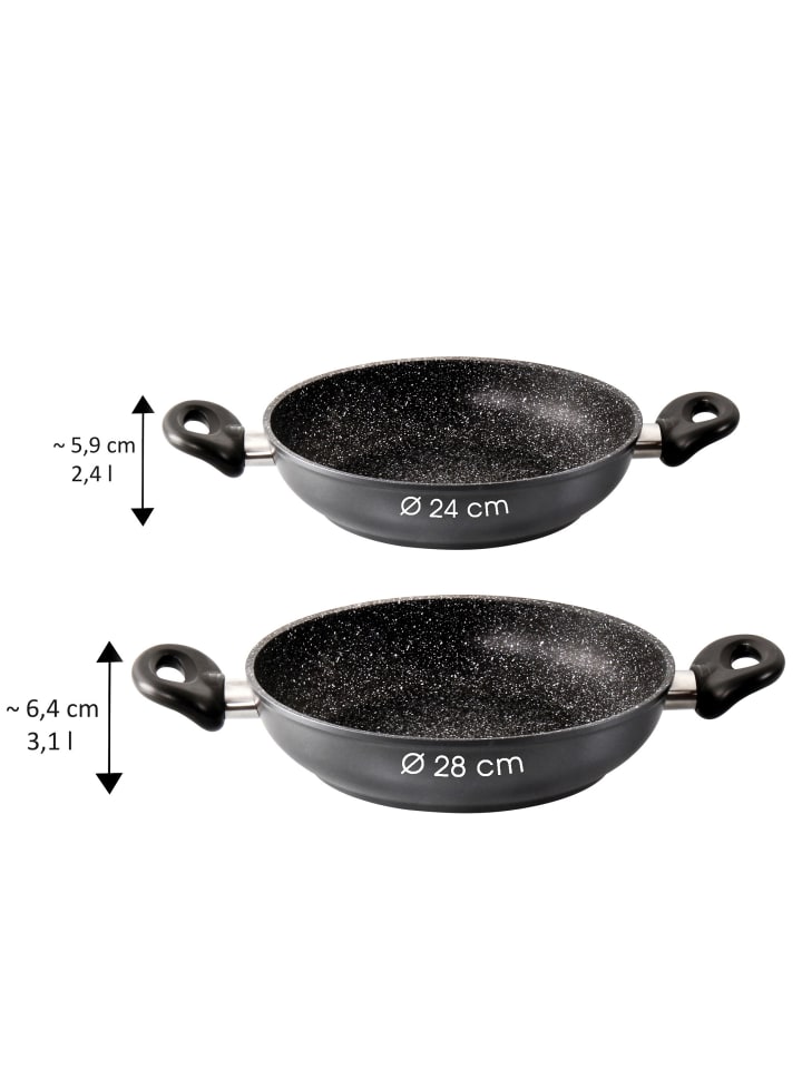 Stoneline Servierpfanne in Anthrazit | 28cm günstig kaufen Ø 28 cm