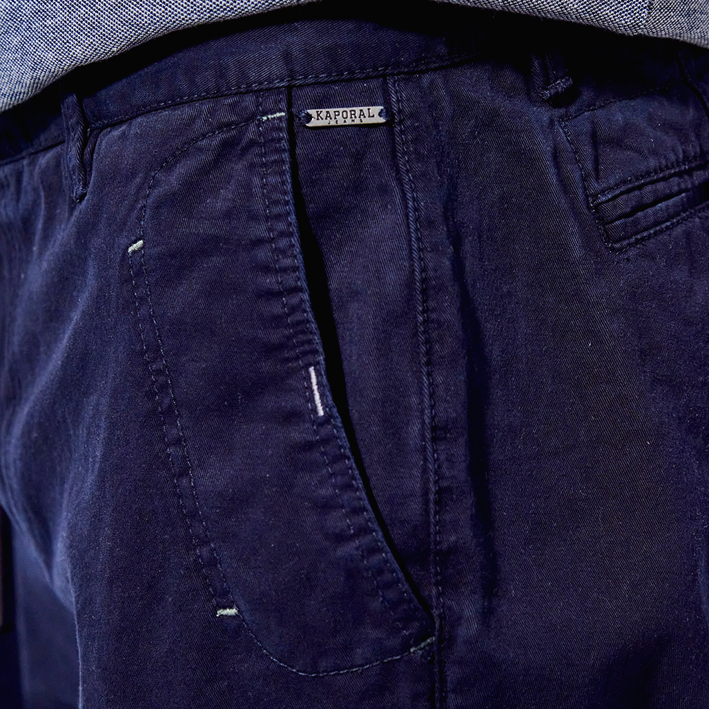 SABER  Short régular bleu Homme en 100% coton