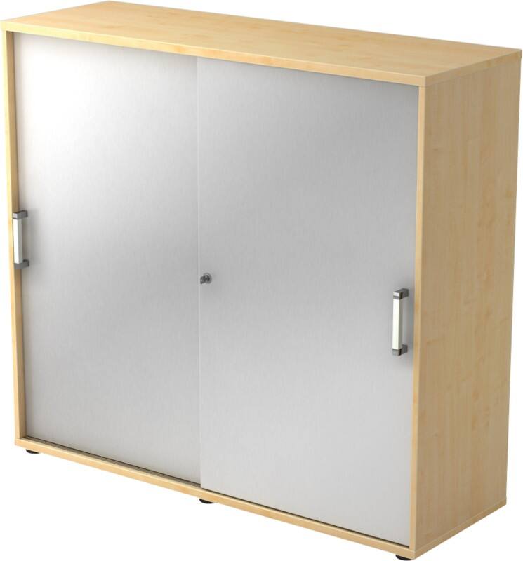 Hammerbacher Schiebetürenschrank 3FH CE Ahorn, Silber 1.200 x 400 x 1.100 mm