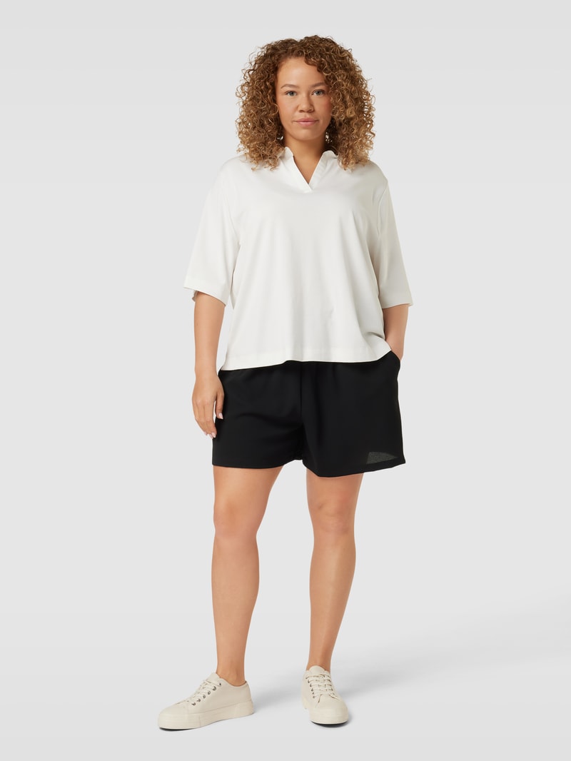 PLUS SIZE Shorts mit elastischem Bund in schwarz