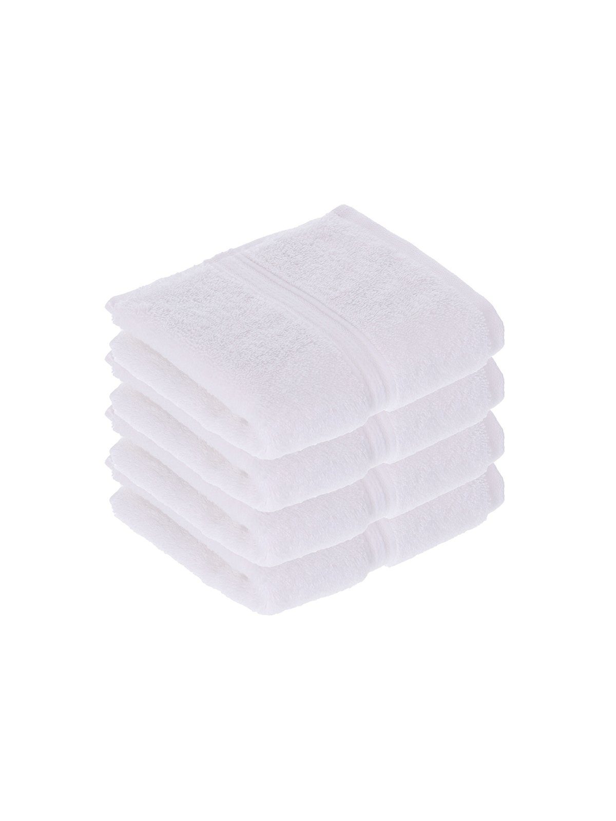 Vossen Gästehandtücher 4er Pack Gästetuch 30 x 50 cm Belief, Frottier (Spar-Set, 4-St), Vegan