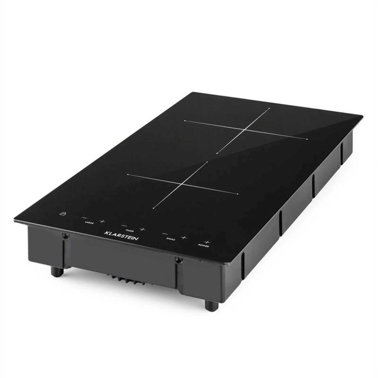 Klarstein Induktions-Kochfeld VariCook Domino Induktionskochfeld Doppelkochfeld 3100W Glaskeramik CP5-Varicook-Domino, Induktionskochfeld 2 Zonen Glaskeramik Kochfeld Induktion