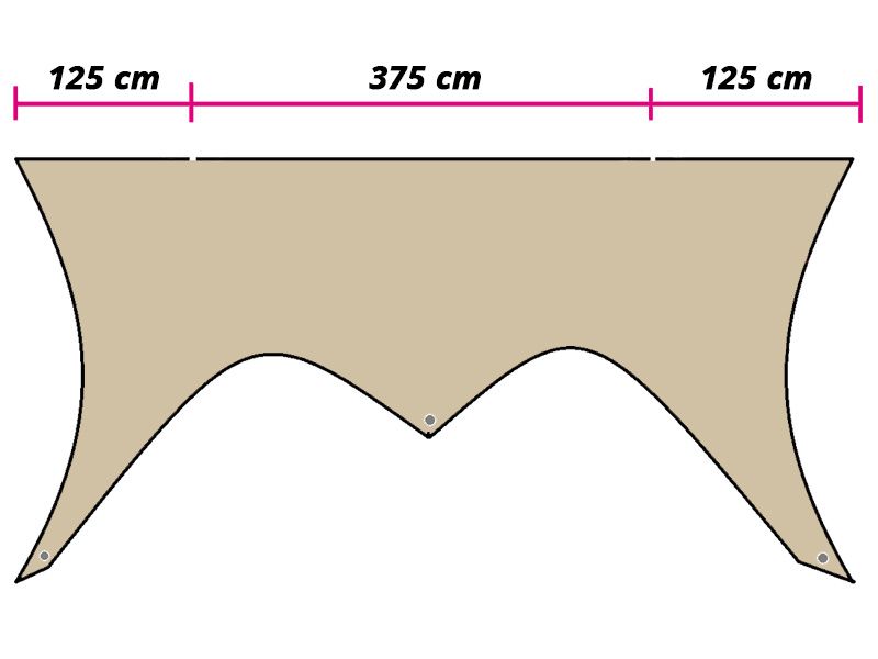 Obelink Outdoor Sunroof 375 cm universelles Sonnendach
