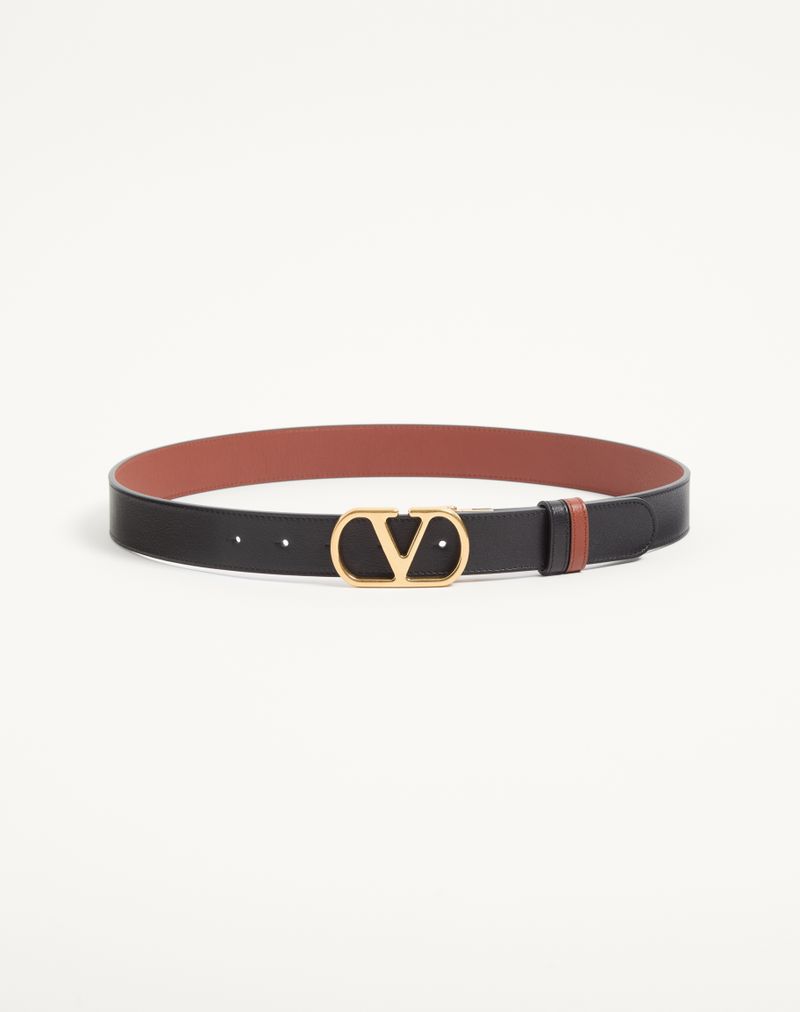 VLogo Signature Vendbart Bælte i Skinnende Kalveskind 30mm