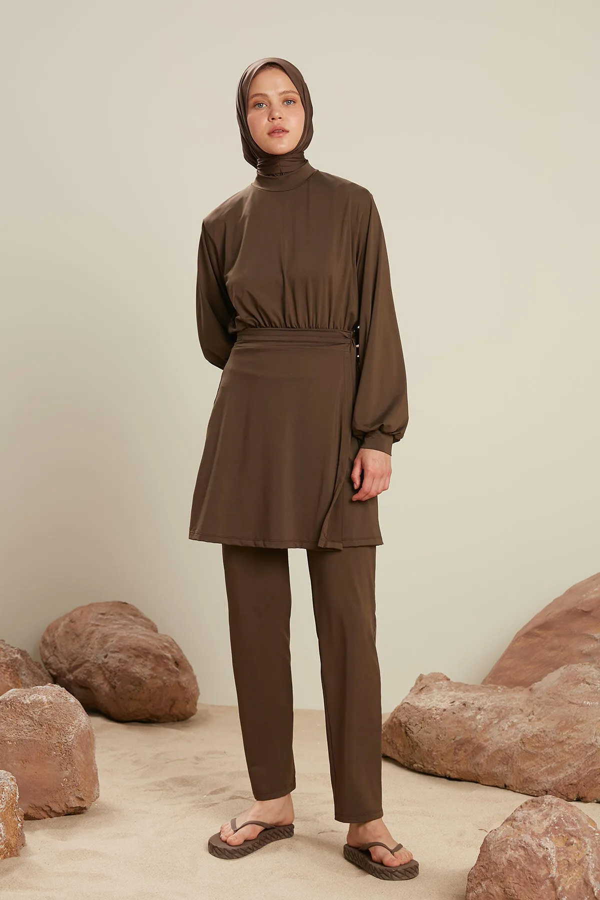 Manuka  HIJAB-BADEANZUG-ROCK BRAUN