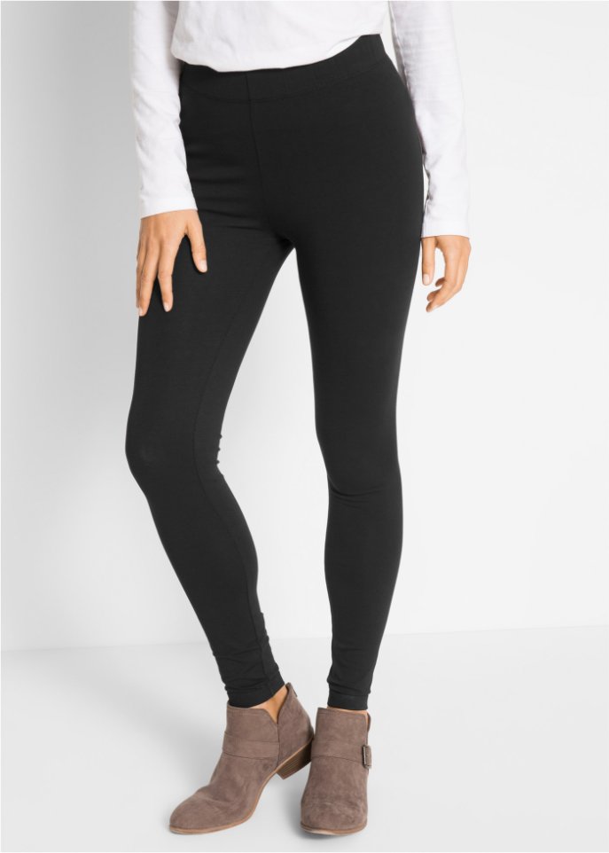 Baumwoll-Leggings mit elastischem Komfortbund