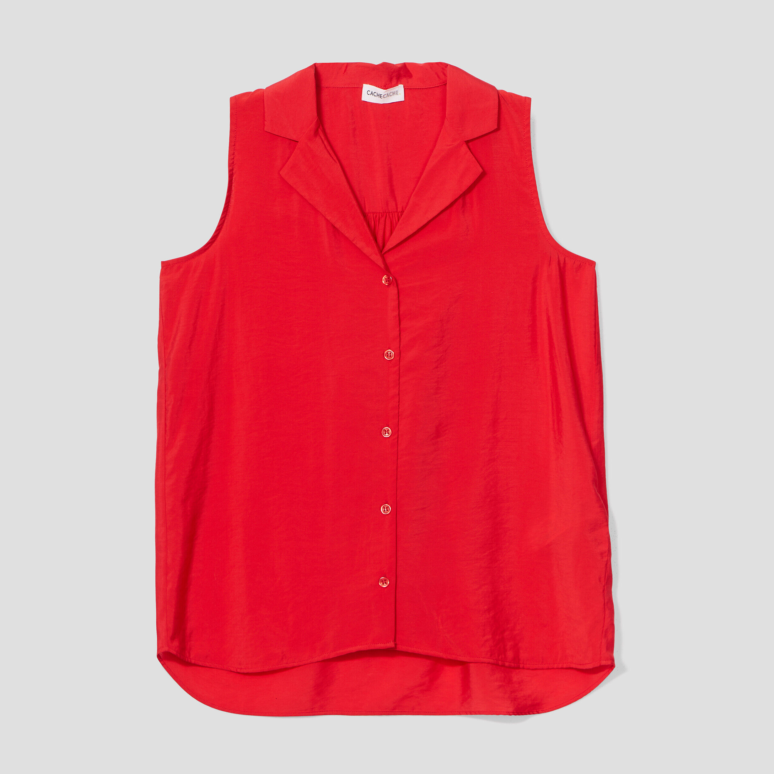 Chemise sans manches rouge femme | Cache Cache