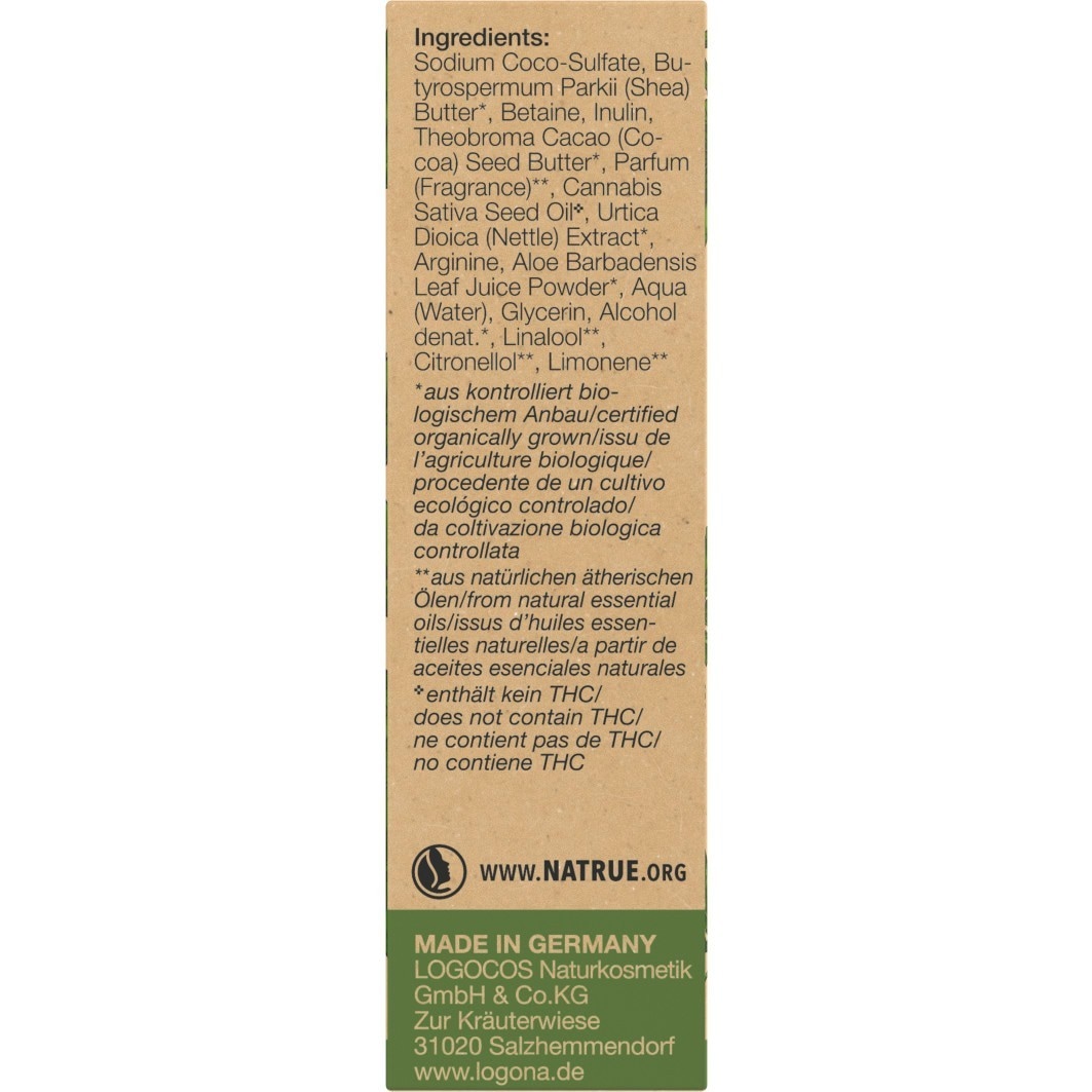 Festes Pflegeshampoo - Hanf & Brennnessel 60g
