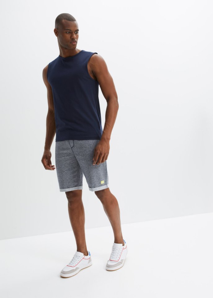 Sweat-Shorts in Denim-Optik