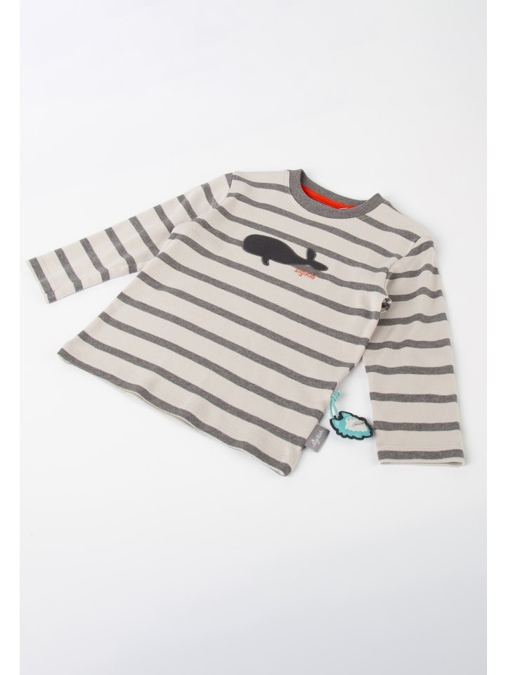 Sigikid Langarmshirt Polar Expedition in hellgrau/grau gestreift günstig kaufen