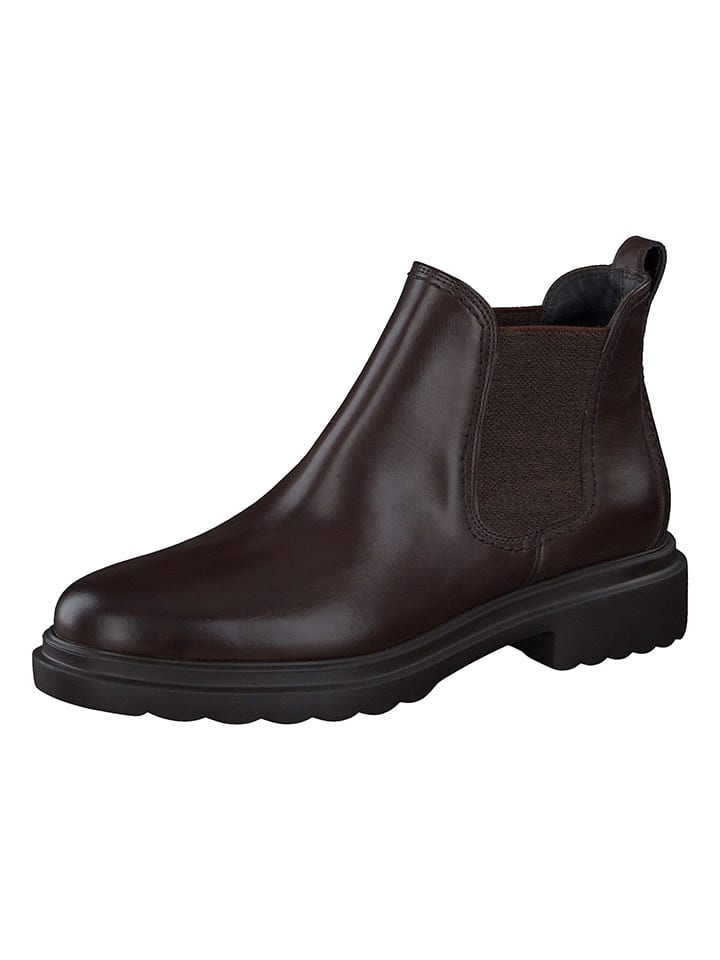 Paul Green Leder-Chelsea-Boots in Braun günstig kaufen