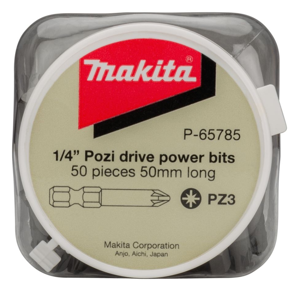 Makita Tilbehør P-65785 Skruebit PZ3x50mm i beholder 50 stk.