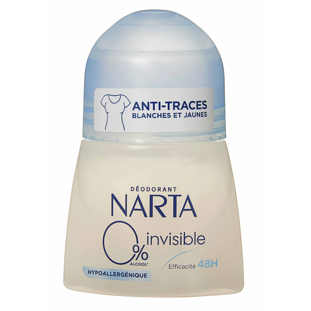 NARTA Narta Invisible 0% Déodorant Anti-traces blanches et jaunes