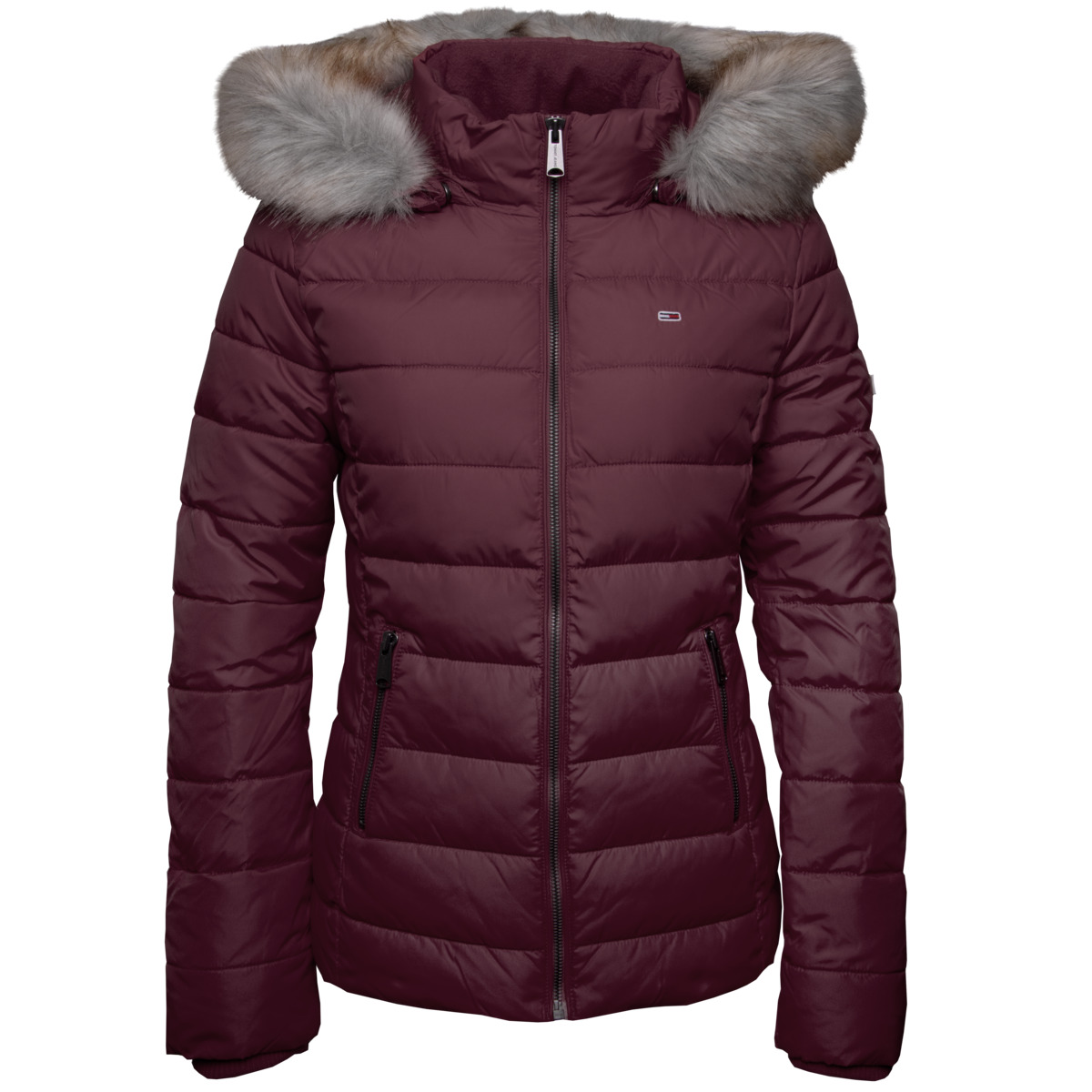 Tommy Hilfiger Tommy Jeans Essential Hooded Steppjacke bordeaux