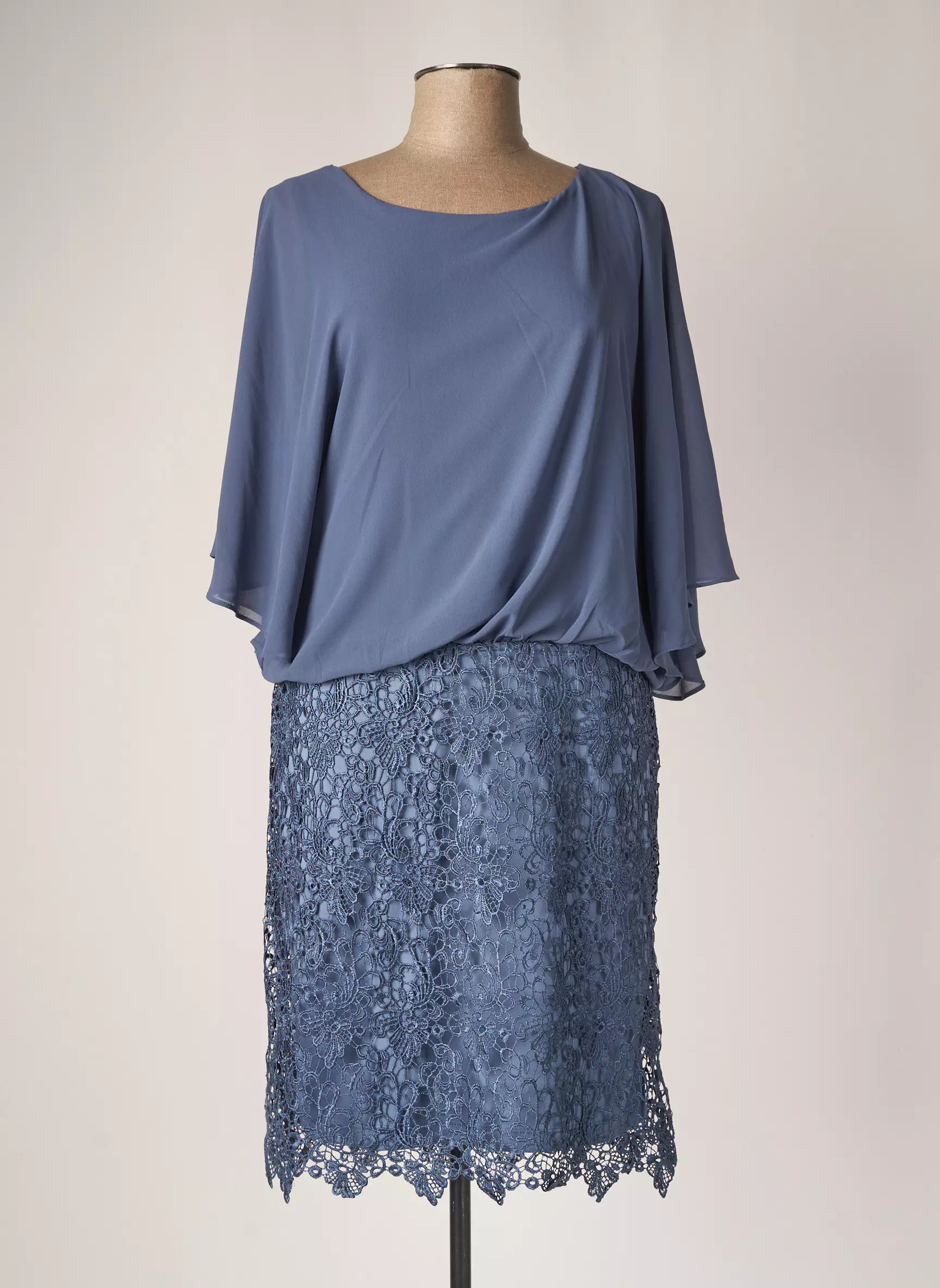 Fashion New York Robes Mi Longues Femme couleur bleu