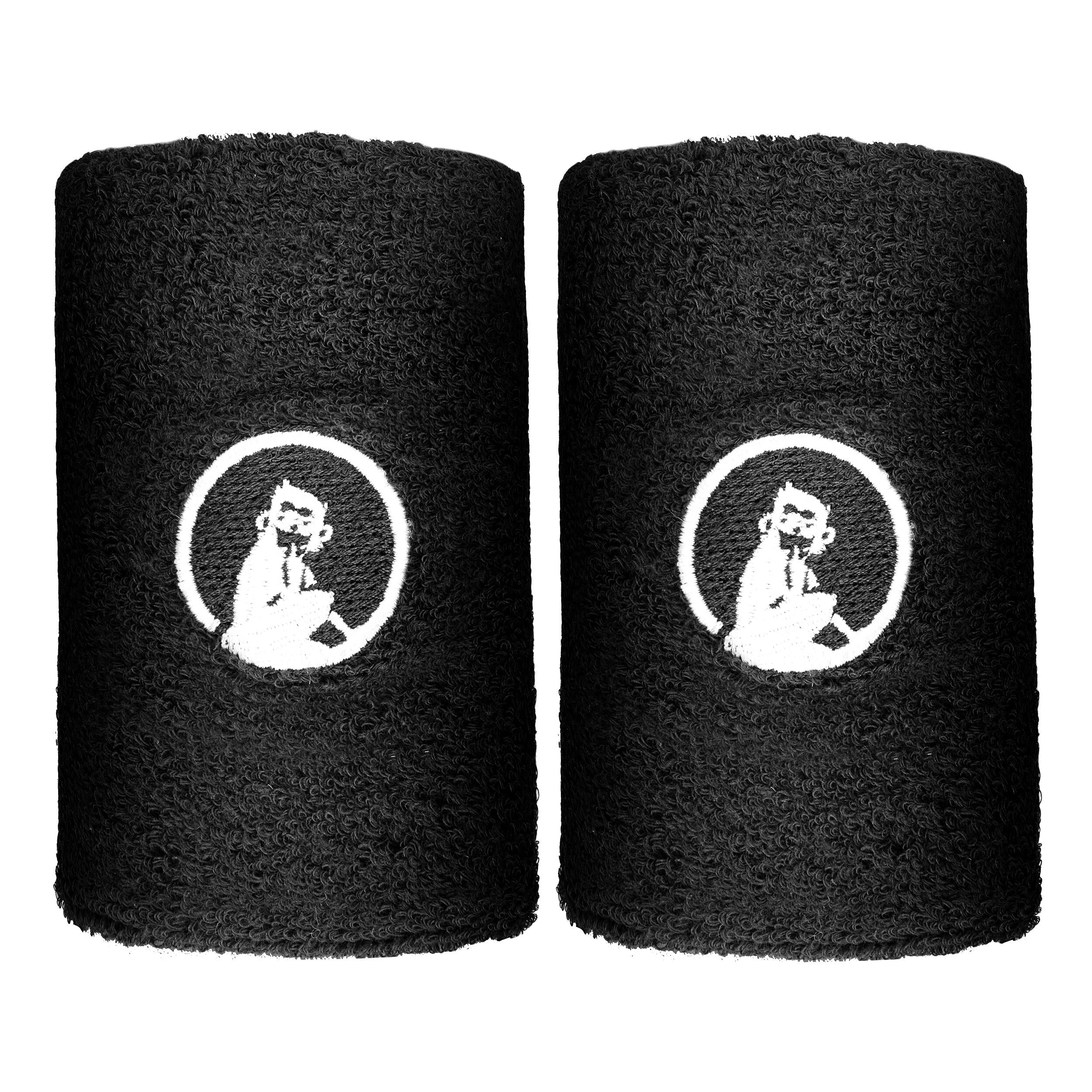 Long Schweißband 2er Pack - Schwarz