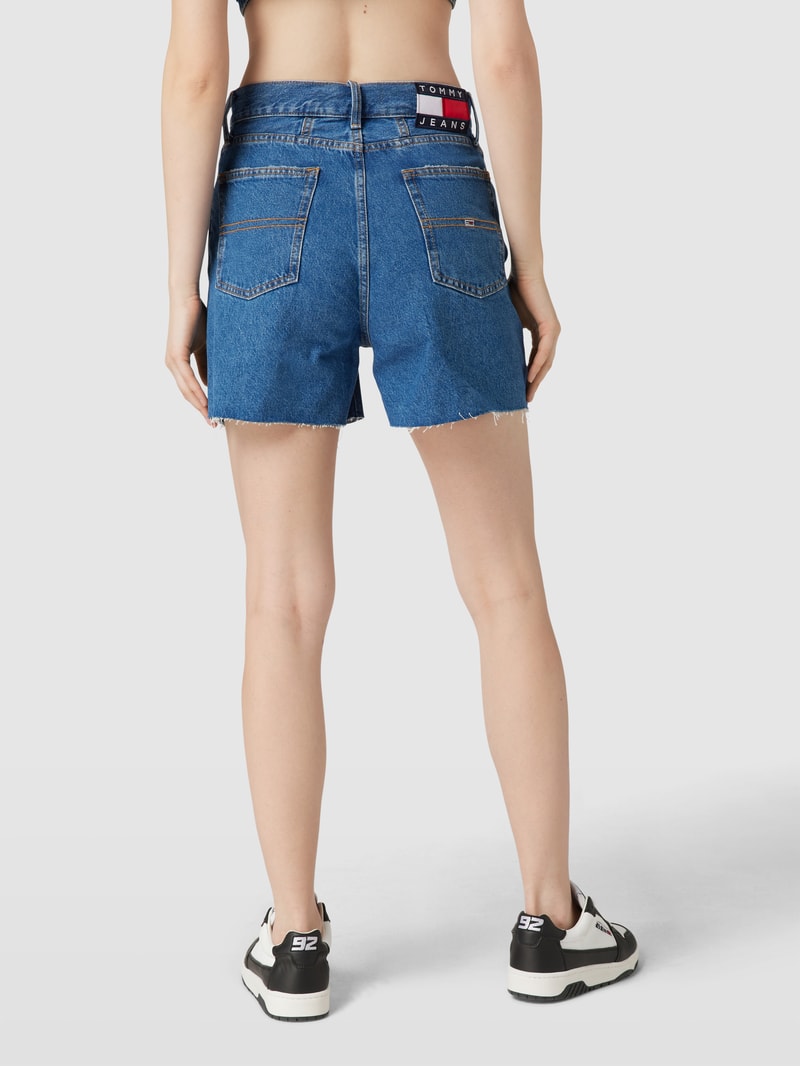 Jeansshorts mit Label-Patch Modell 'MOM' in jeans