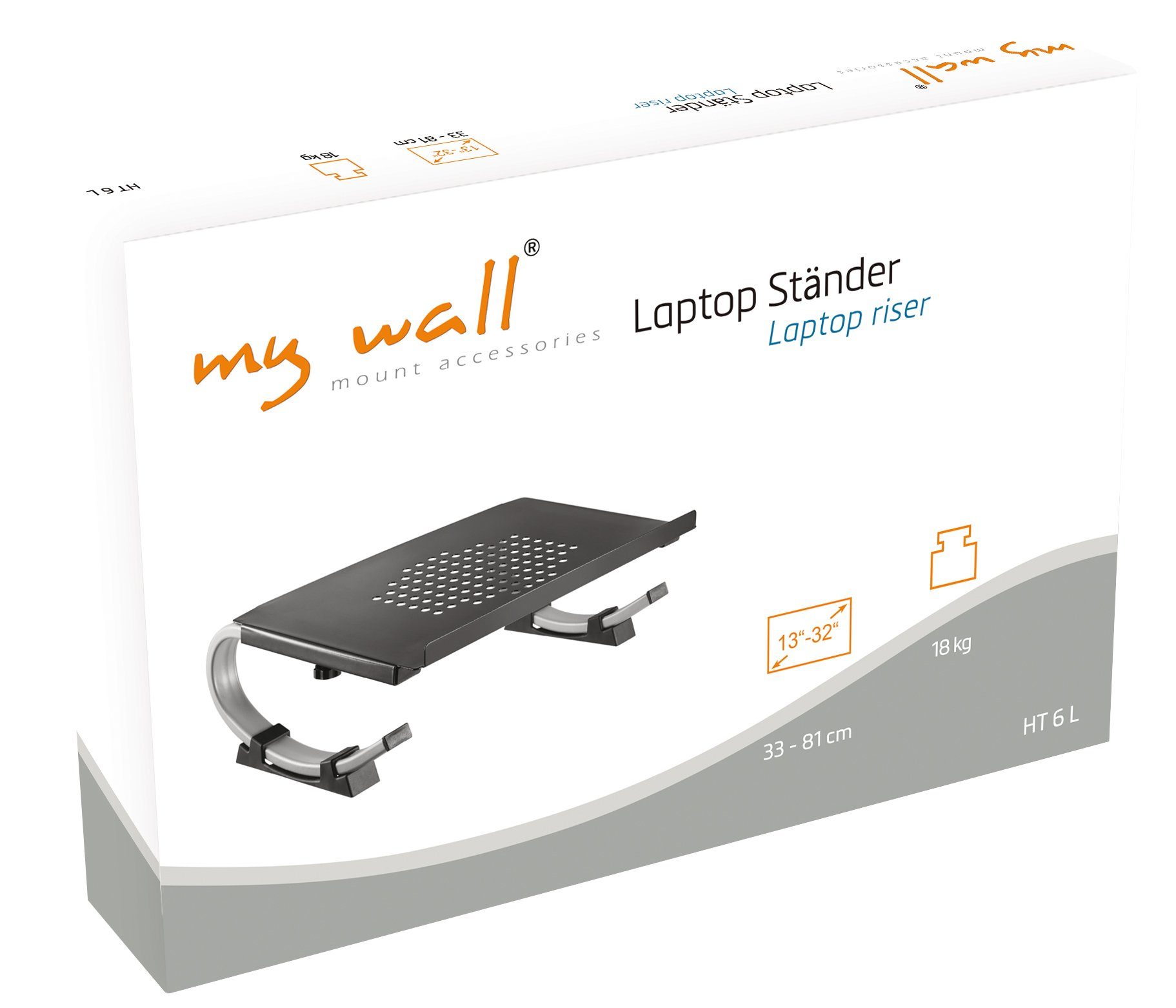 my wall HT6L Laptop-Ständer, (bis 32 Zoll, Packung, !-teilig, Laptop Ständer)