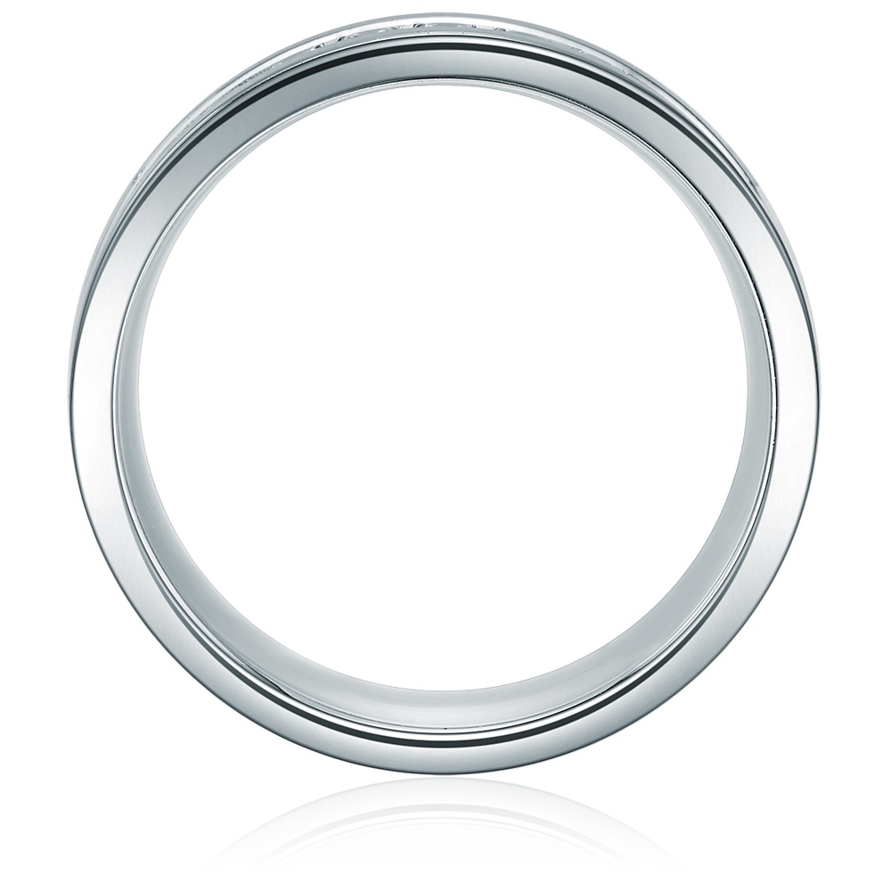 Trilani Bague en acier inoxydé Acier inoxydable Oxyde de zirconium (CZ) en Argent Bague