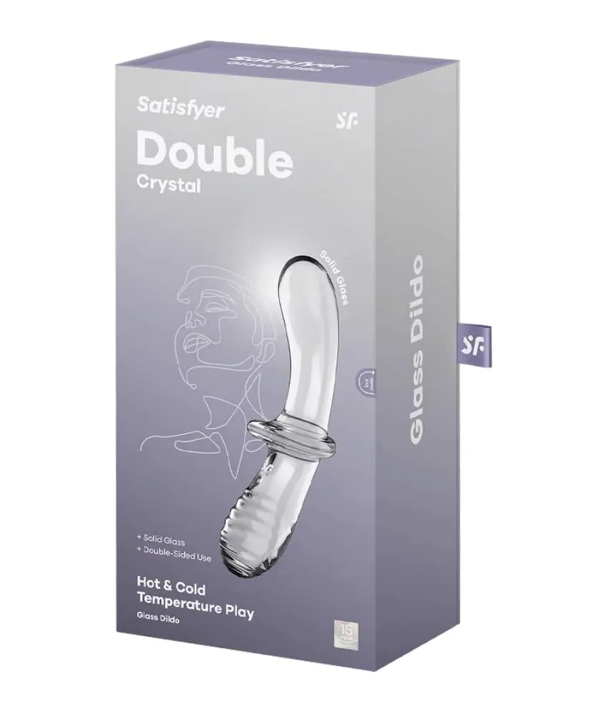 „Satisfyer“ dvigubo kristalo skaidrus masažuoklis