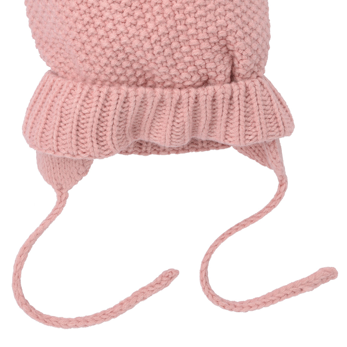 Baby Mütze mit Bommeln