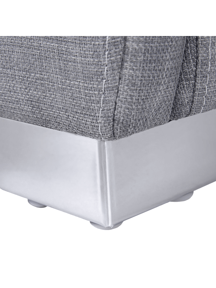 Beliani Doppelbett PARIS in Grau/Silber - (W) 175 x (H) 83 x (L) 228 cm günstig kaufen onesize