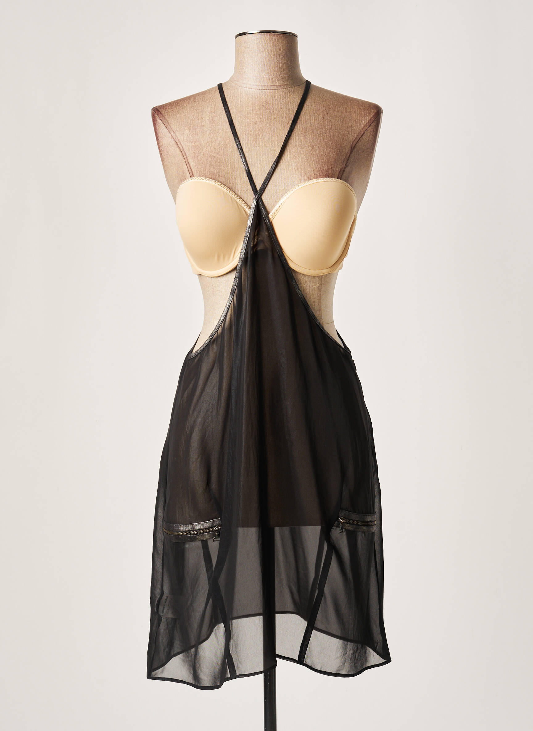 Lauren Vidal Tuniquesansmanche Femme couleur noir